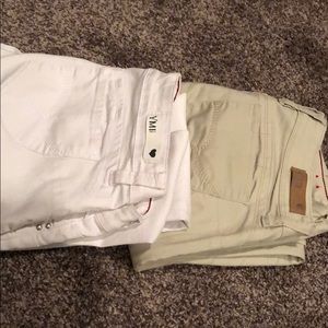 YMI super stretchy tan and white pants 👖 size 9